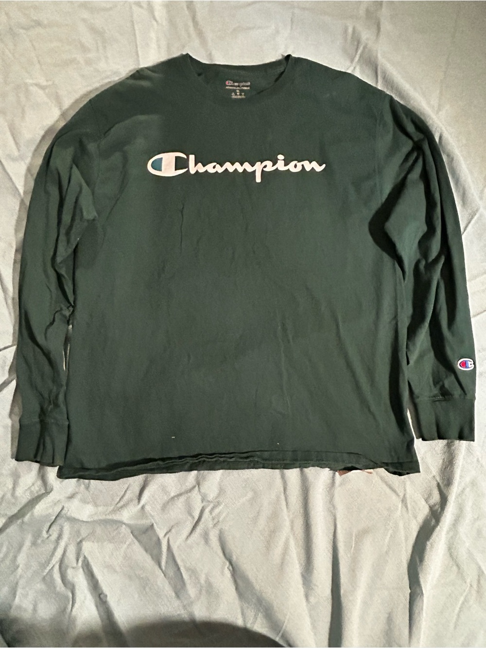 Champion Long Sleeve Spell Out Tee Men's XL
